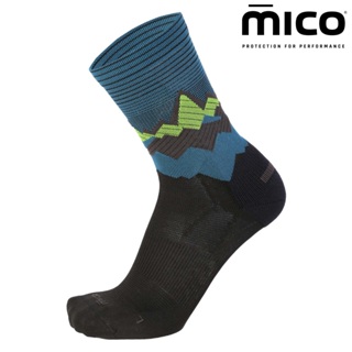 MICO 輕量彈性中筒健行襪 CA3065 黑-深藍 (S-XL) / 登山襪 健行襪 中筒襪 吸濕排汗 運動襪