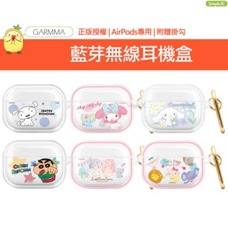 GARMMA Kitty 蠟筆小新 AirPods 321 Pro2 藍芽無線耳機盒 流沙保護套 防塵套 防摔套 附掛勾