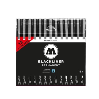 【時代中西畫材】德國 MOLOTOW 代針筆套組 Blackliner 大筆刷+補充液
