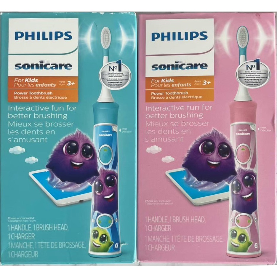 台灣現貨 飛利浦Sonicare 新一代兒童電動牙刷單支 3歲+ HX6321藍/HX6351粉/HX3601白