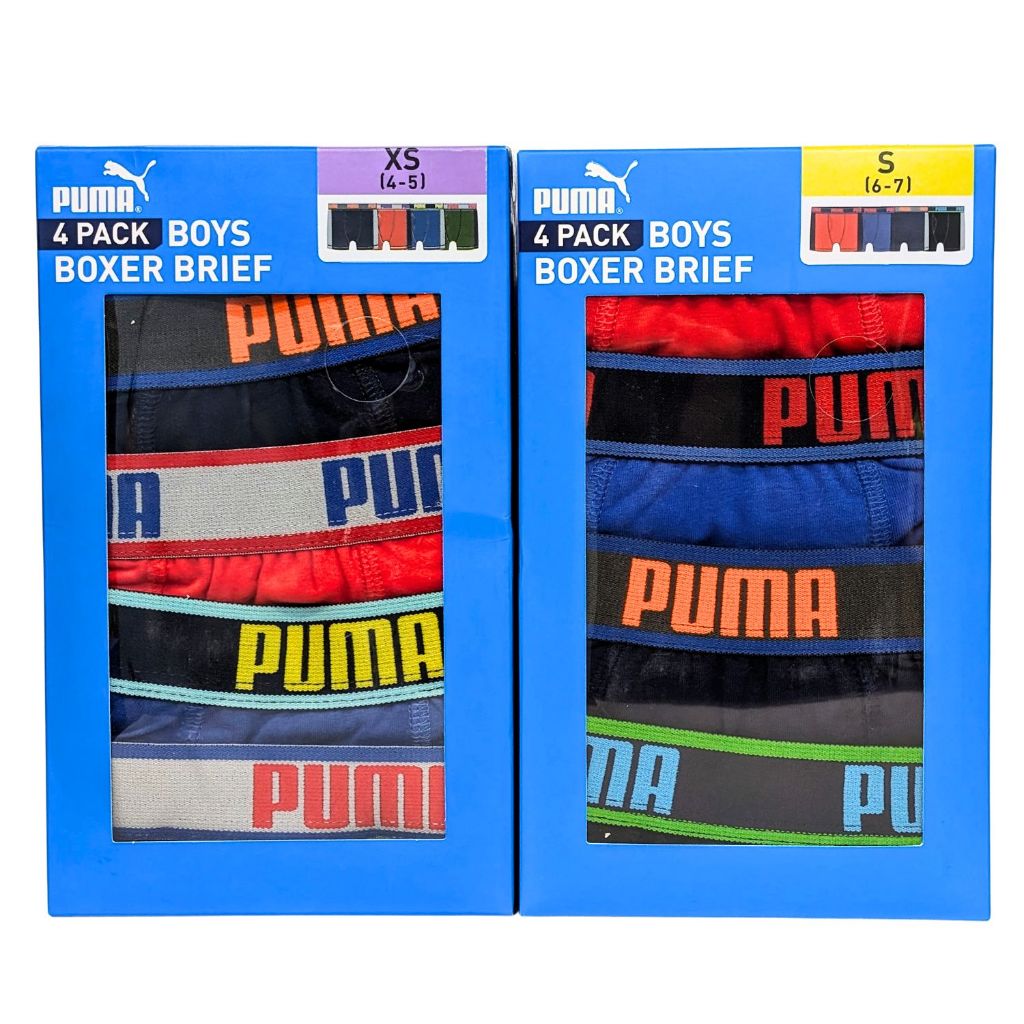 Puma 男童內褲 四入組 紅 XS 4-5歲 / S 6-7歲 COSCO代購