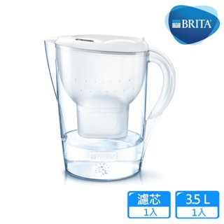 【德國BRITA】Marella 馬利拉濾水壺 3.5L 白色+1入全效型濾芯 直購價$590 "台灣公司貨"