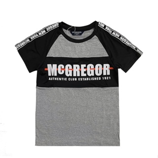 MCGREGOR 瑪格麗格 吸排配色剪接圓領T恤-男童款(231702字體印花圖案)