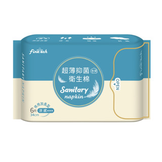 釩泰超薄抑菌衛生棉夜用加長34公分 / 6片