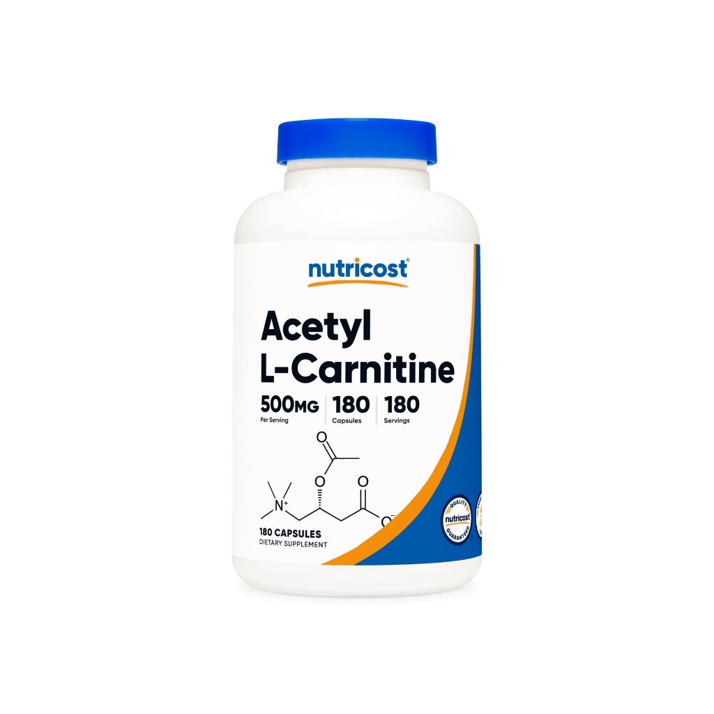 Acetyl L-Carnitine 左旋肉鹼酒石酸鹽（500毫克，180粒膠囊） | Nutricost 授權經銷商