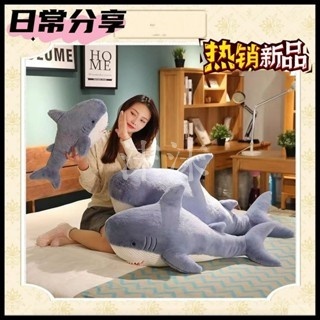 【台灣出貨】小鯊魚 ins網紅睡覺抱枕 大號鯨魚公仔 巨齒鯊 毛絨玩具 玩偶女生禮物