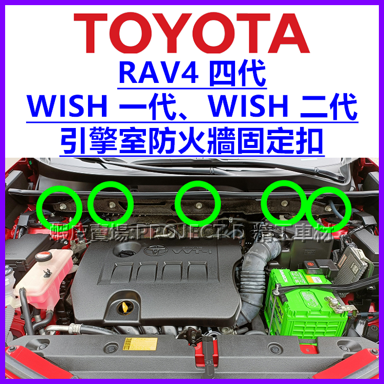 TOYOTA WISH RAV4四代 引擎室防火牆固定扣 隔熱板扣子 通風網托比卡扣 扣子 塑膠扣 鈕釦 零件 下榫