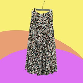 二手 民族風 網眼刺繡 高腰 長裙 CA313 【克拉希克 古著の藝術殿堂】