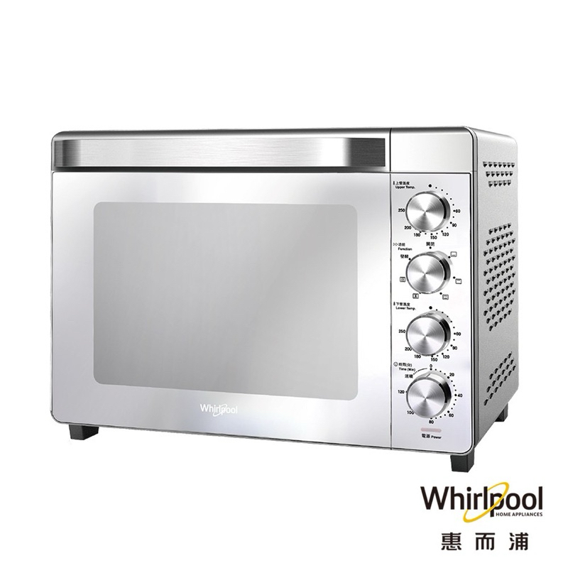 搬家隨便賣。近全新Whirlpool惠而浦32公升不鏽鋼機械式烤箱WTOM321S