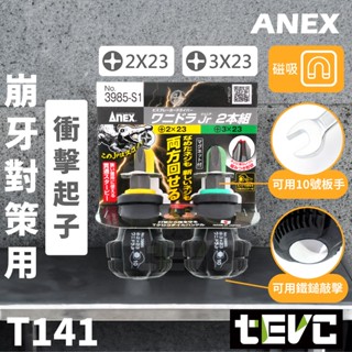 《tevc》含稅 發票 ANEX 日本製 暴力鱷 3985 螺絲開花救星 滑牙 崩牙 退牙器 敲擊 衝擊 十字起子 貫穿