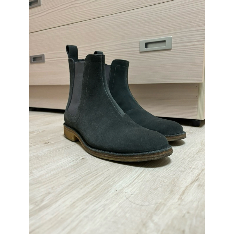 [Bottega Veneta] BV Chesae Boots 中筒高質感踝靴 EU41 莫蘭迪藍 便宜出清