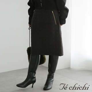 Te chichi 絎縫緹花拉鍊口袋合身裙(FC34L0L0980)