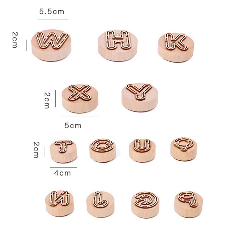 早教玩具-木製的彩泥印章 邊玩邊認識英文字母 增進記憶力