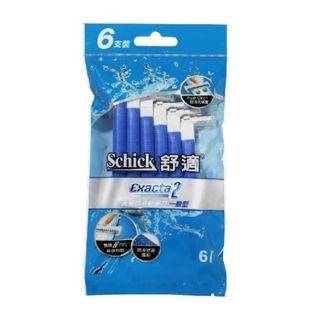 Schick 舒適牌 刮鬍刀 高級防滑輕便刀 拋棄式刮鬍刀 一般型 6支裝