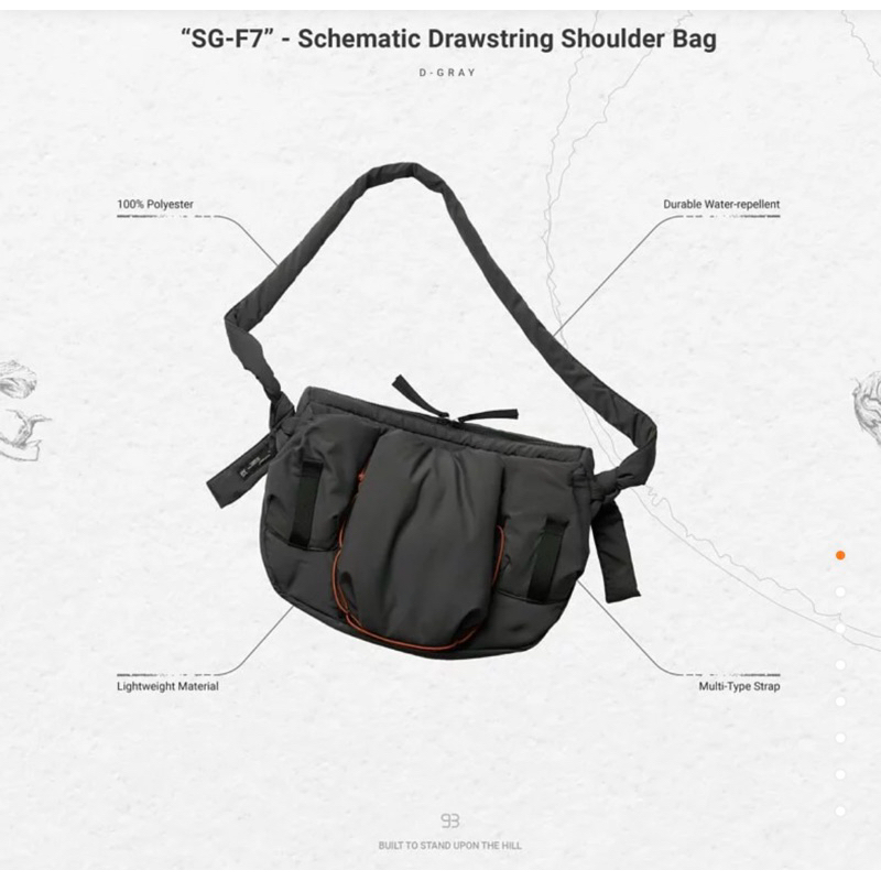 goopi 孤僻 SG-F7 gray  shoulder bag