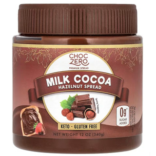 【美味推！】【全素選黑巧】Choczero 無糖抹醬系列 牛奶巧克力 黑巧克力 焦糖脆餅 低碳 無糖 無麩質 340g