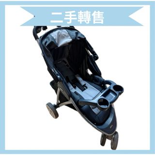 二手九成新Chicco Viaro運動版三輪推車-太空灰 0-4歲 寶寶三輪推車 可單手快速摺疊