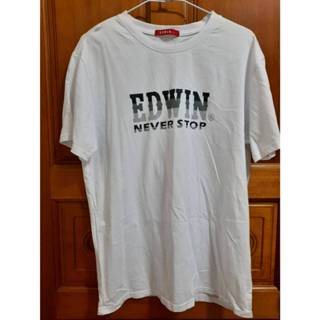 【二手】 EDWIN 白色短袖T-shirt 男生版 青春 輕鬆 休閒 日本品牌