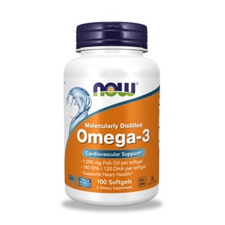 【NOW保健食品】Omega-3魚油膠囊1瓶(100顆) EPA DHA