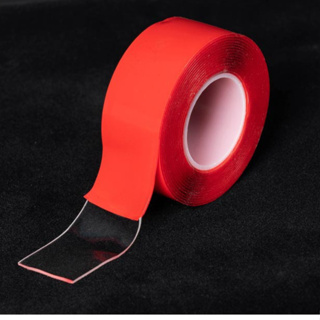 無痕納米雙面貼 魔力膠帶 強力黏貼 可水洗 重複使用 3公尺長 紅磨膠帶 雙面膠帶 強力貼 強力膠 無痕貼【Z009】