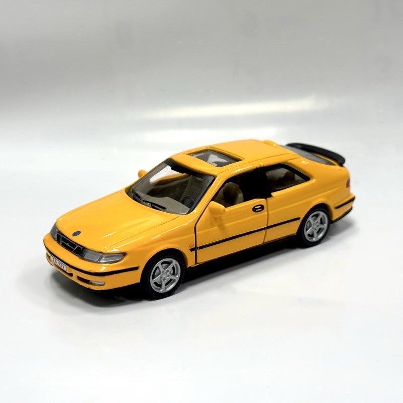 Saab 9-3 1/43 三門掀背款 蒙地卡羅黃 模型玩具 全新無盒 車門可開 Aero Viggen 非Bmw