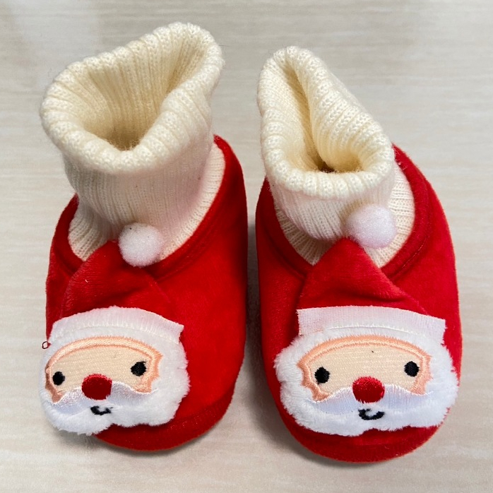 【二手】 紅色 12 聖誕老公公 寶寶 嬰兒 兒童 幼兒 防滑 學步鞋 休閒鞋 鞋子 鞋 童鞋 嬰兒鞋 襪套鞋