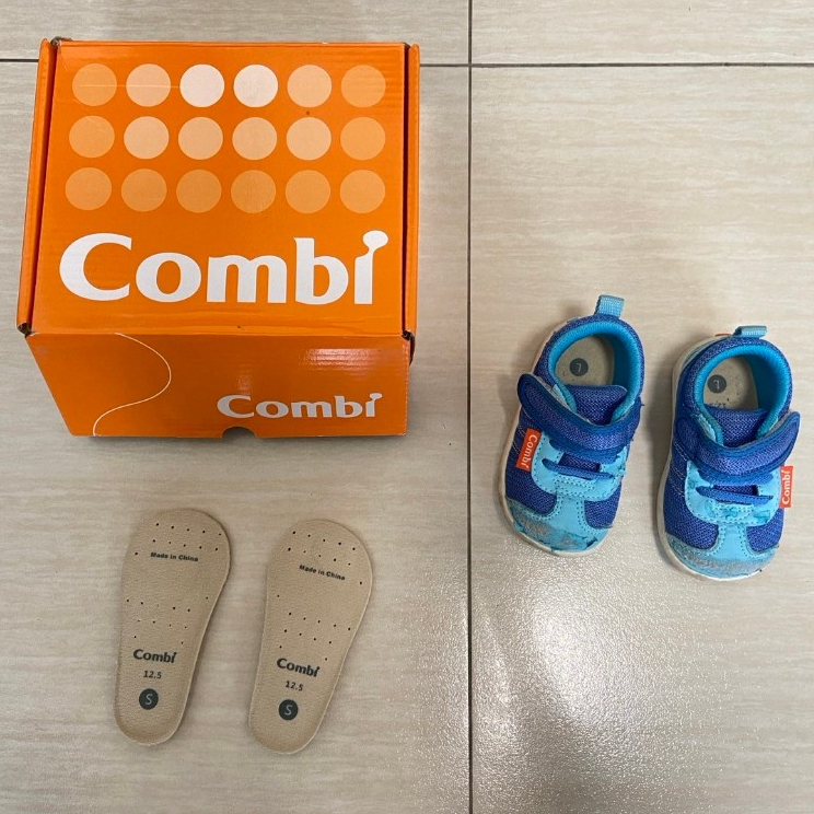 【二手】 Combi 康貝 藍色 12.5 嬰兒 兒童 幼兒 防滑 學步鞋 休閒鞋 鞋子 鞋 童鞋 嬰兒鞋