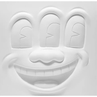 Keith Haring凱斯·哈林潮流藝術雕塑Three Eyed Smiling Face/Radiant Baby