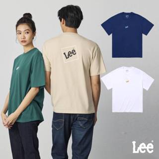 Lee 男女適穿 設計小LOGO寬鬆短袖T恤 深藍 綠色 卡其 白色 LB402060