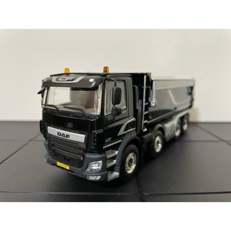 WSI  1/50 達富 DAF CF EURO6 六期 8x4 砂石車 1:50 卡車 4軸 頃卸卡車 黑色 砲管式