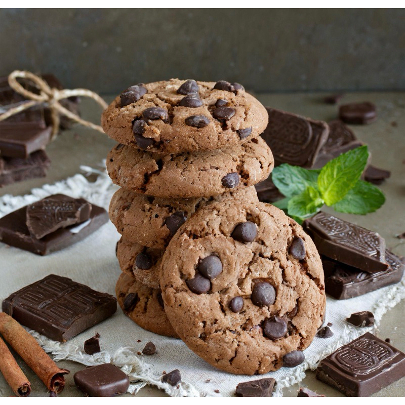 手工製作 巧克力豆餅乾🍪巧克力豆軟餅乾 手工餅乾180g 12入巧克力餅乾 巧克力豆餅乾 巧克力曲奇 手做餅乾 曲奇餅乾