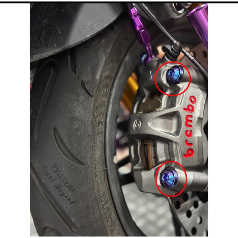 Brembo M50 正鈦螺絲 Stylema M4.34 1098 輻射卡鉗改裝螺絲  輻射卡鉗螺絲 輻射卡鉗