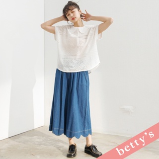 betty’s貝蒂思(31)腰鬆緊雲朵褲管牛仔寬褲(牛仔藍)