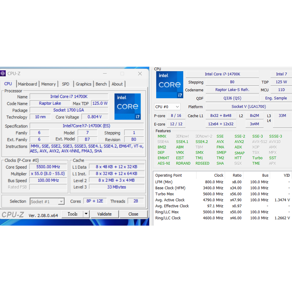 Intel Core i7 14700K第14代 散裝正顯版 請先詳閱賣場說明