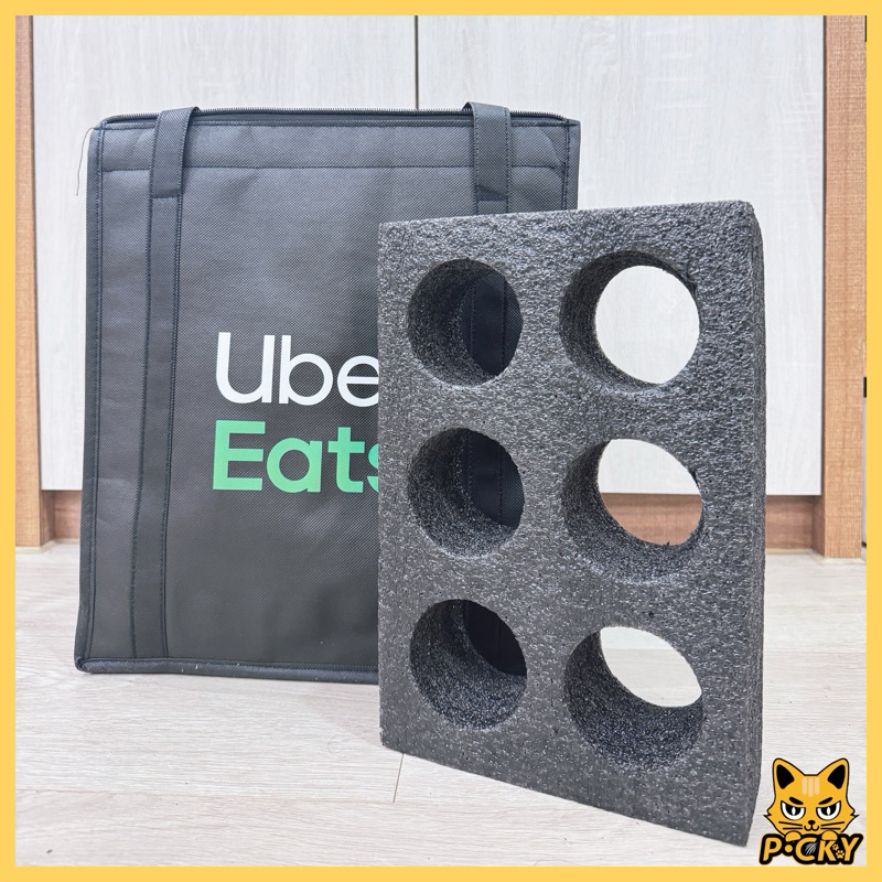 【台中】UBER ubereats foodpanda 外送小包 保冷袋 保溫袋 杯架 6格 保溫 雙層