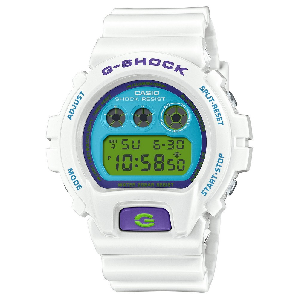 G-SHOCK / DW-6900RCS-7 / 卡西歐 CASIO [ 官方直營 ] 2000年代流行色 經典三眼錶盤