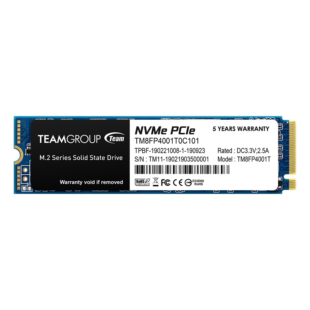 TEAM十銓 MP34 1TB M.2 PCIe Gen3x4 SSD (TM8FP4001T0C101)