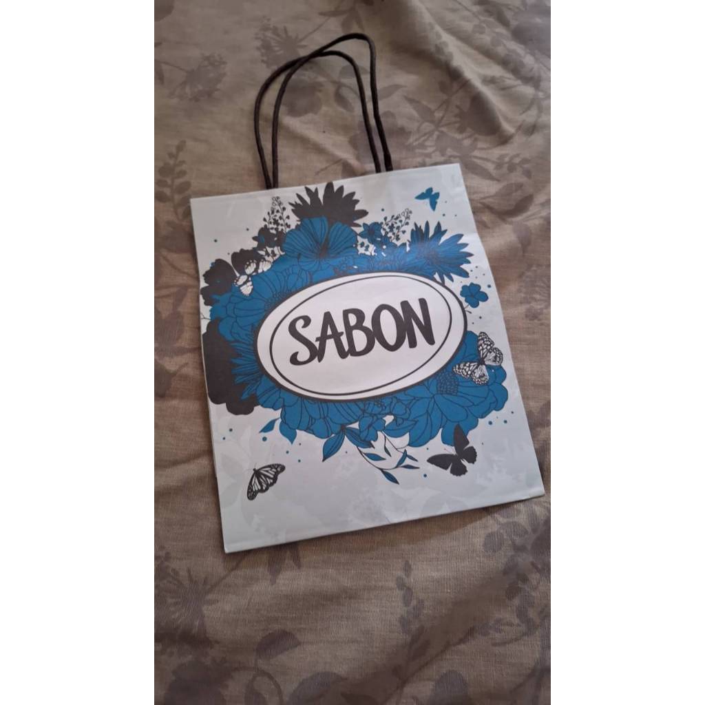 【紫晶小棧】SABON 以色列 商品紙袋 包裝袋 手提紙袋 禮品袋 收藏 禮物袋