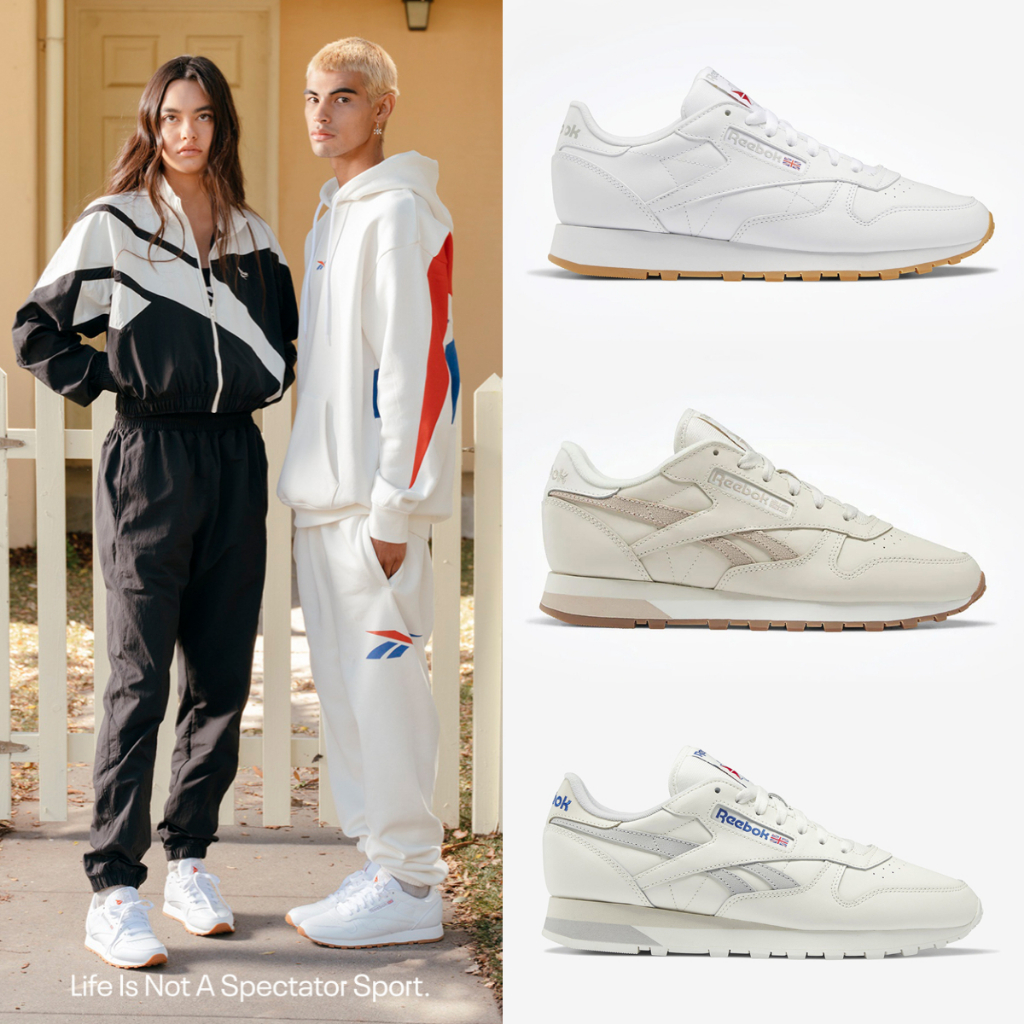 💐LOEIZ💐 韓國代購🇰🇷 Reebok Classic Leather 經典皮革 休閒鞋 白色焦糖