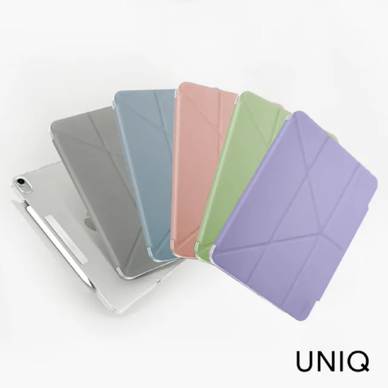 UNIQ iPad Air5 / iPad Air4 10.9吋 Camden 抗菌磁吸設計帶支架多功能極簡透明保護套