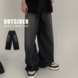 【Outsider】漸層 水洗 氣球版型 牛仔褲 寬褲 落地褲 落地牛仔褲 丹寧褲 氣球牛仔褲