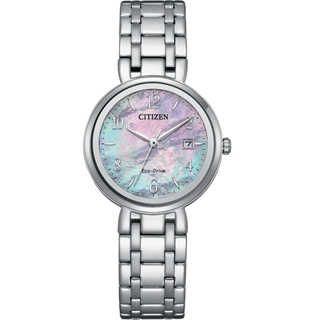 CITIZEN 星辰 LADY 優雅珍珠貝光動能女錶 新春送禮 EW2690-81Y