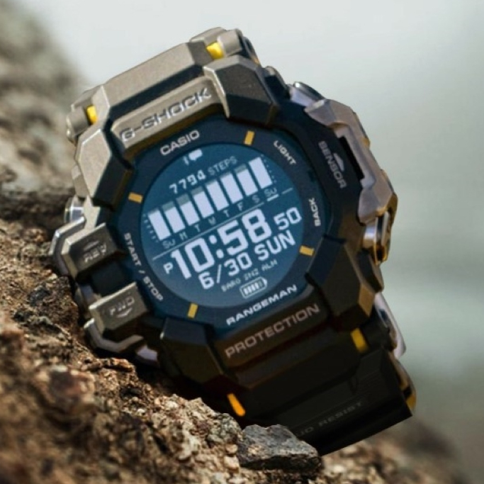 CASIO卡西歐 G-SHOCK 防塵泥 心率偵測 GPS定位  百搭黑 運動系列GPR-H1000-1