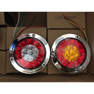 12/24V 共用臺灣出貨LED 4吋圓尾燈 方向燈 煞車燈 大卡車 大貨車 方向燈 煞車燈 沒有含螺絲