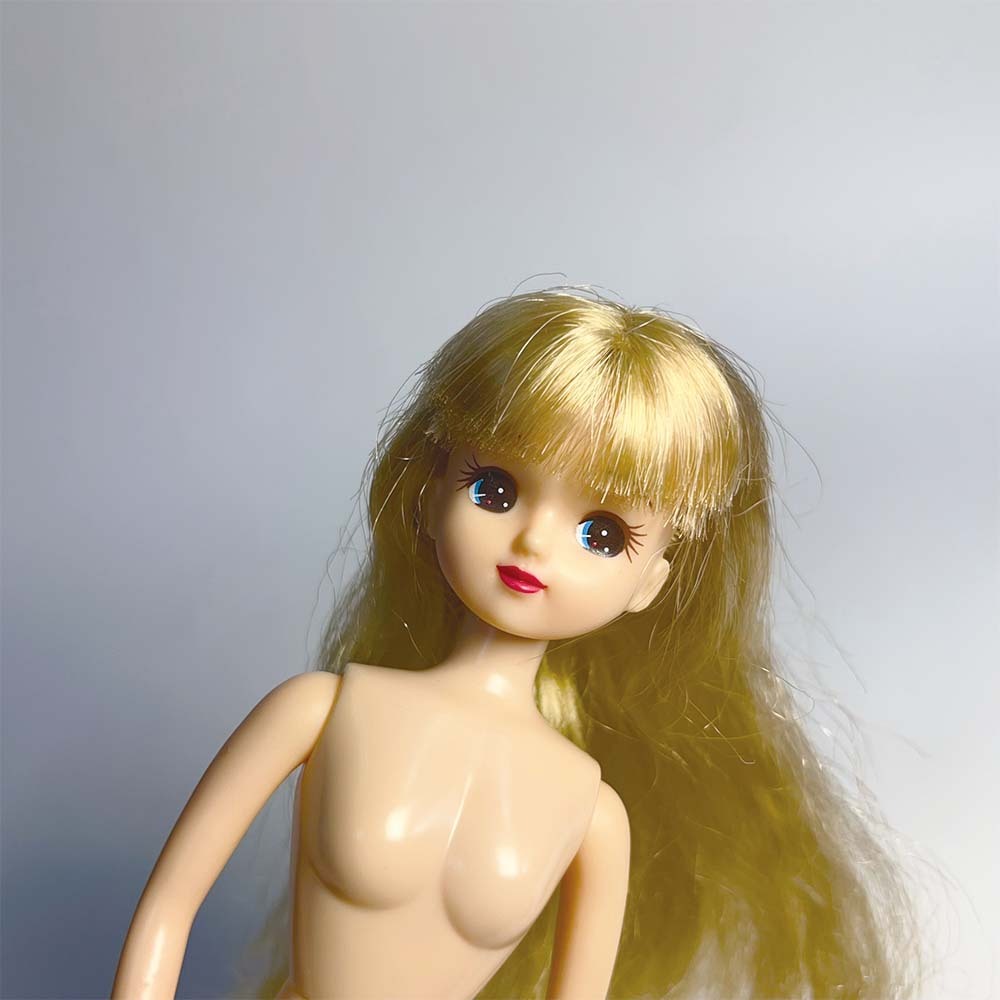二手 早期 LICCA 莉卡 大長髮 金色 人偶 娃娃 日本 收藏 中國製 裸娃