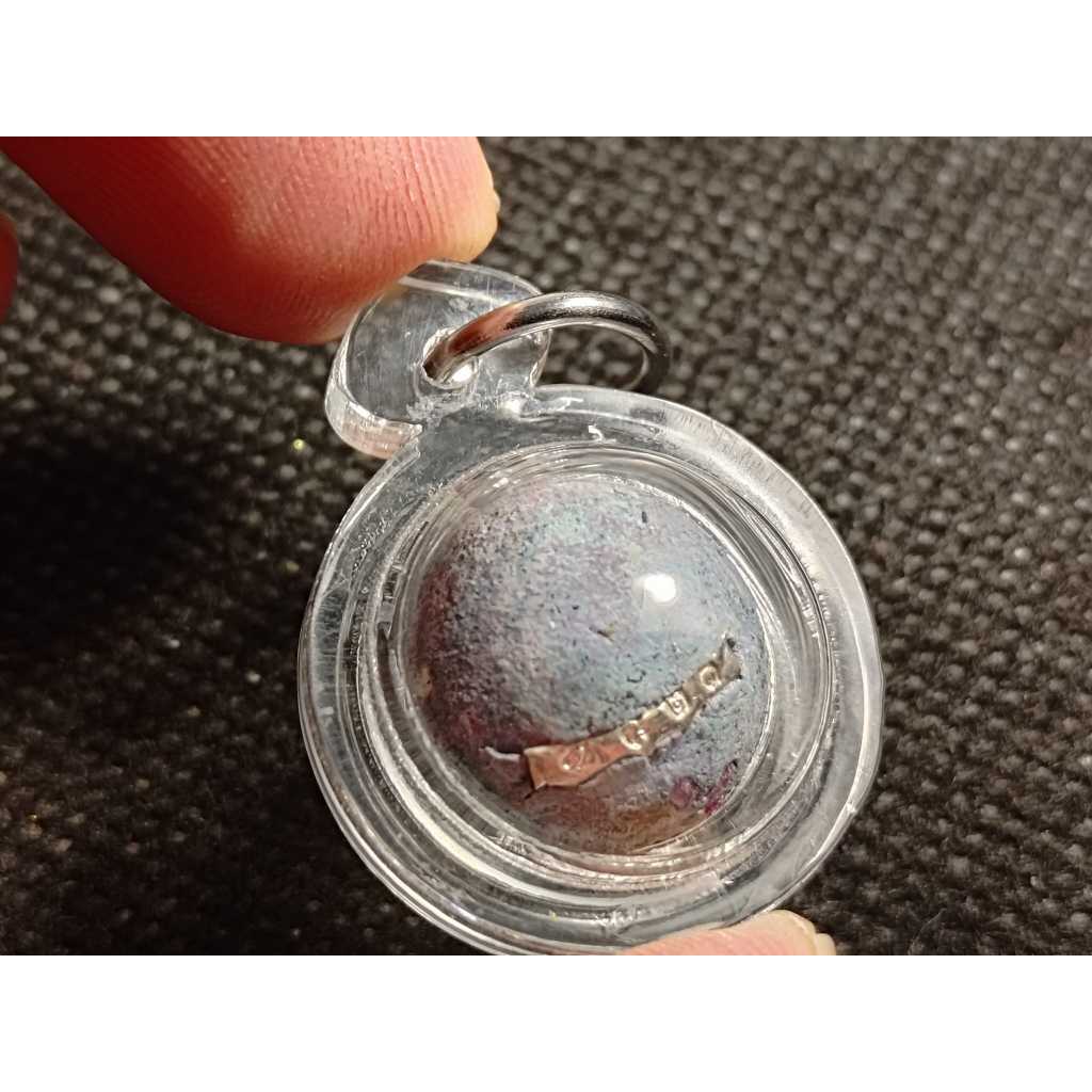 泰國佛牌~2557~龍婆沙瓦~Wat PaSan Udom~派古曼59靈路翁~銀符管~招財~成願首選(0320C)