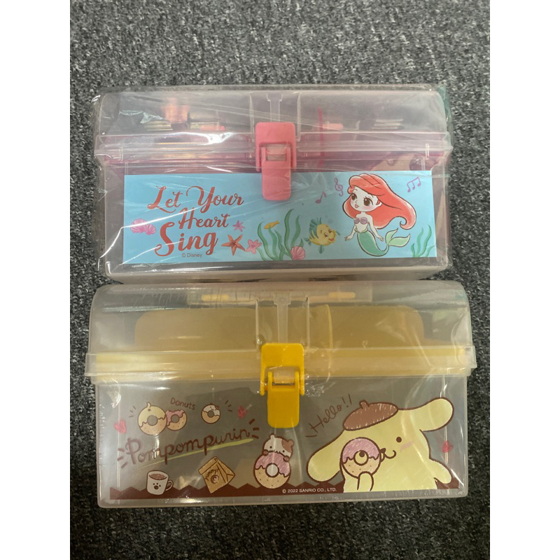 迪士尼 手提置物盒 小美人魚 迪士尼收納盒 手提箱 收納箱 三麗鷗 布丁狗 PP 手提 置物盒