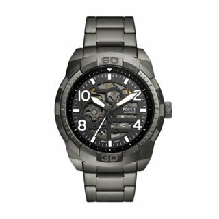 FOSSIL Bronson 布朗森系列 鏤空機械手錶 煙灰色不鏽鋼錶帶 48MM (ME3255)