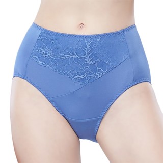 SWEAR 思薇爾 幸芙Bra系列 L-3XL 蕾絲 高腰 三角 女內褲 (雷根藍)