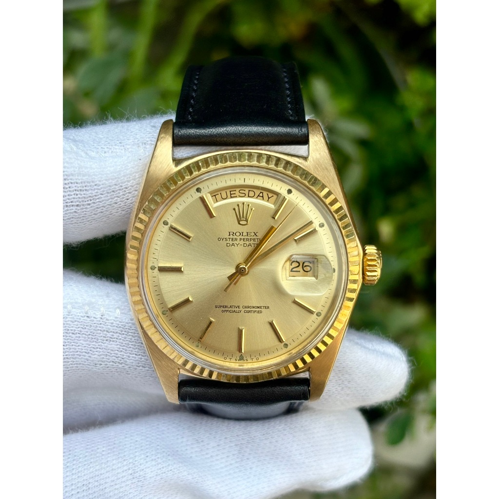 勞力士 ROLEX 型號1803 金丁面 錶徑36mm  自動機芯1556 序號525萬 1977年